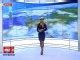 Romanian weather girl reveals chest in risque dance routine